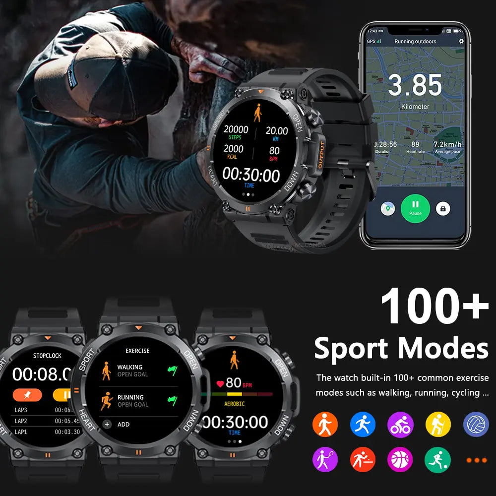 Smartwatch For Android IOS 400mAh // Reloj inteligente para Android IOS 400mAh
